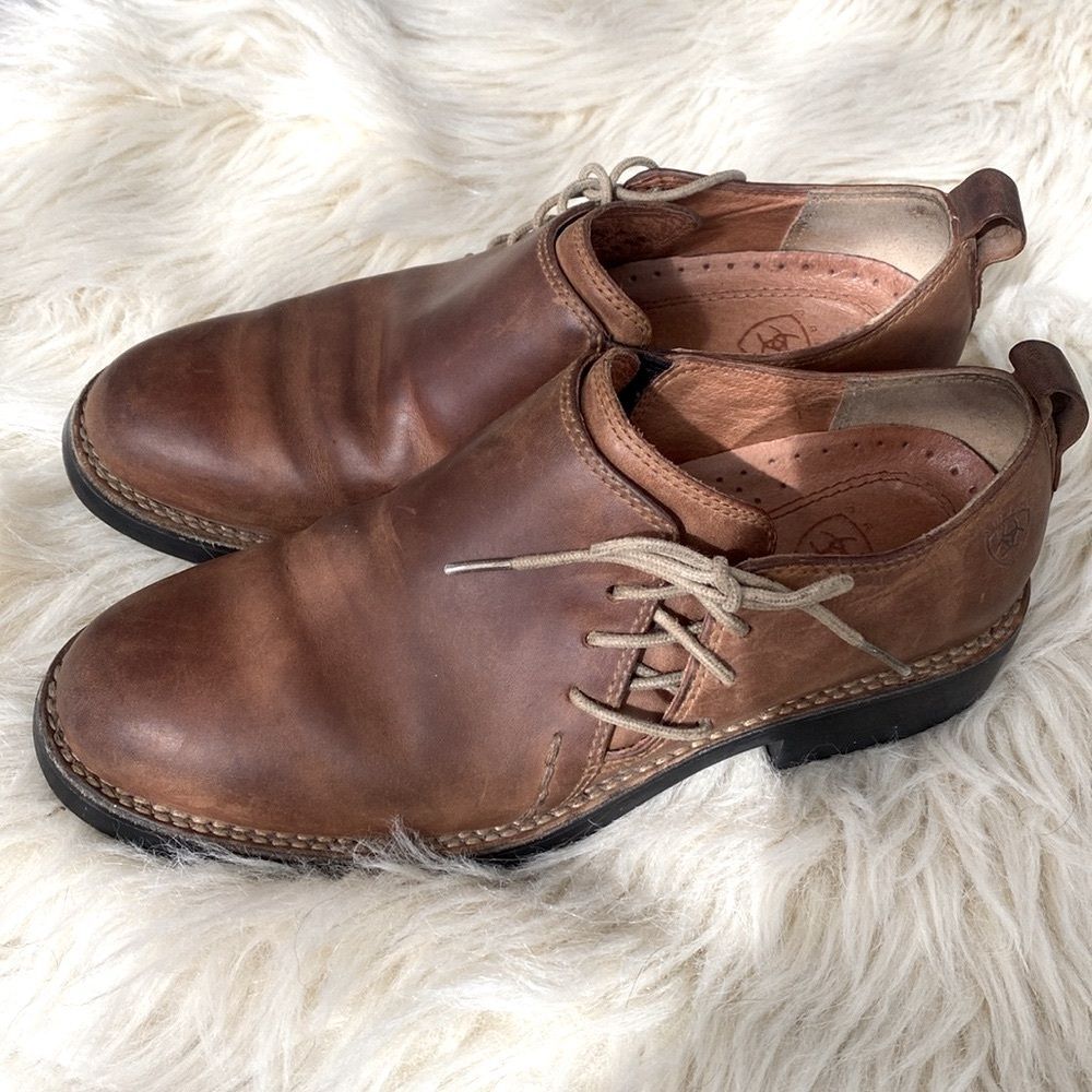 Ariat Women's Wicklow Shooties Boots Brown Leather sz 6B Flat Lace Up Like A New